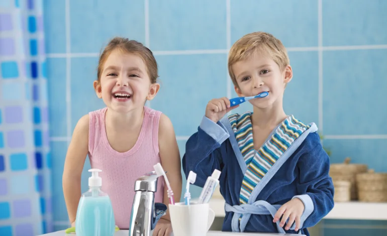 Encourage kids to brush their teeth twice daily for bright smiles and strong, healthy teeth.